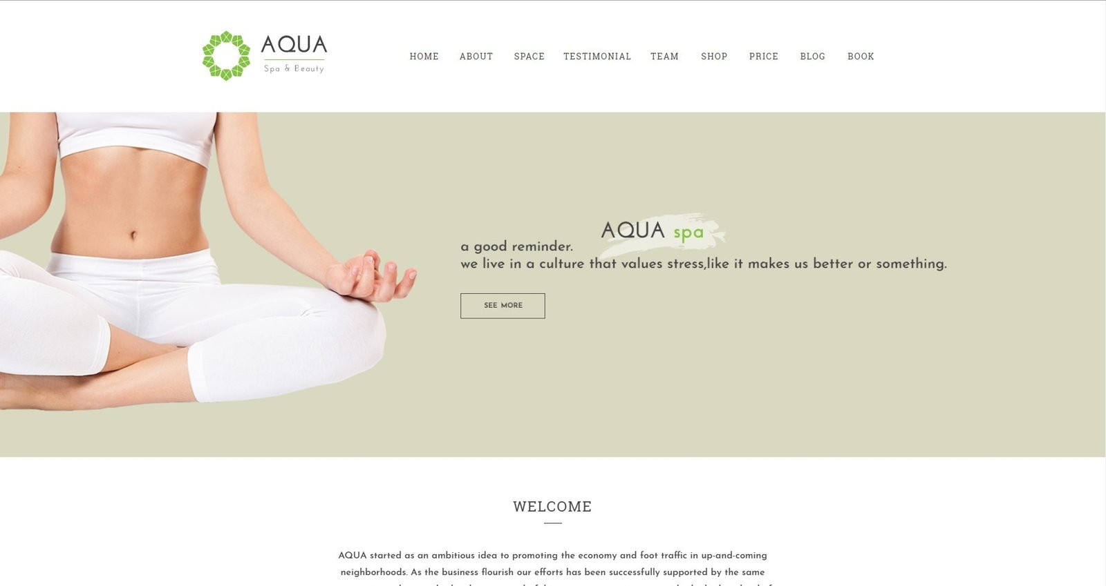 Aqua - Spa and Beauty HTML5 Template