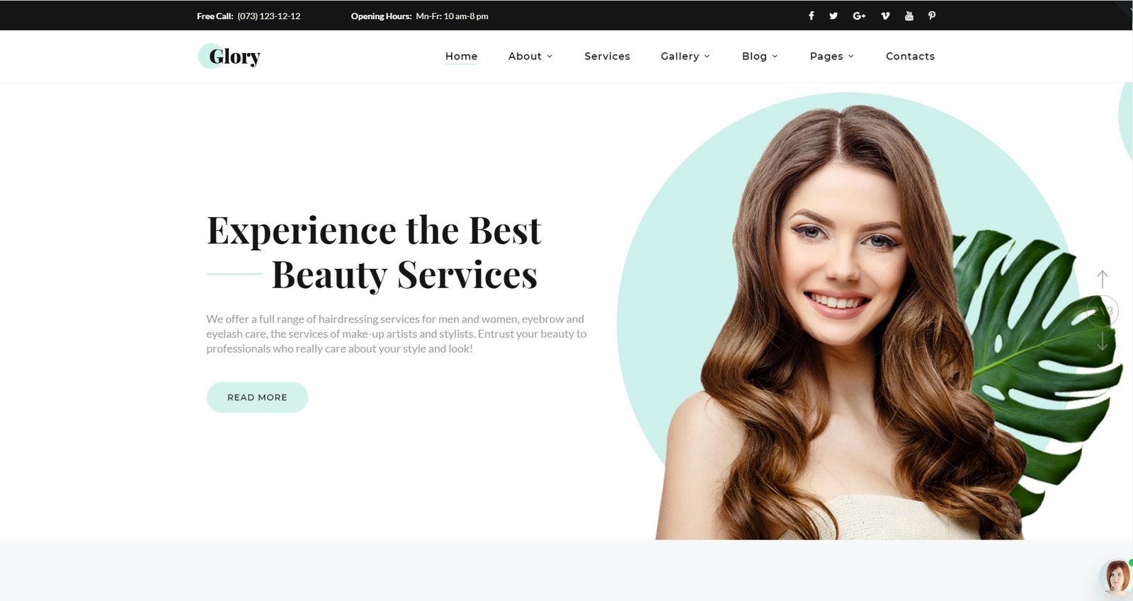 Glory - Divine Beauty Salon Multipage