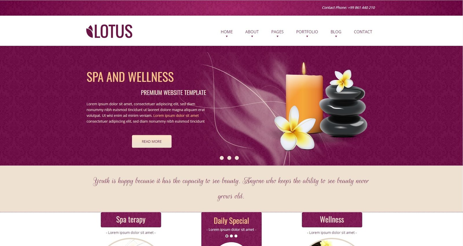 Lotus - Spa & Wellness HTML Responsive Template