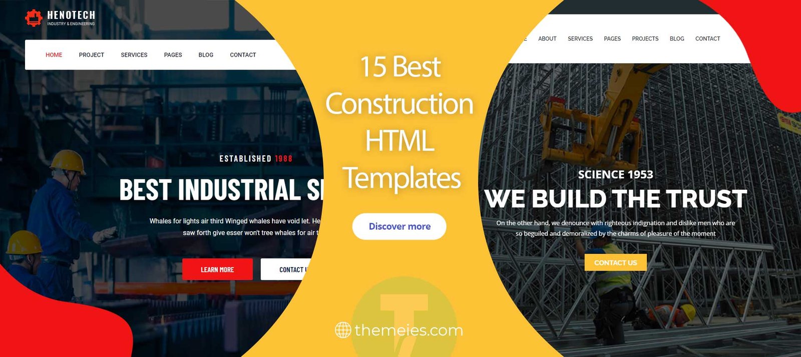 15 Best Construction HTML Templates